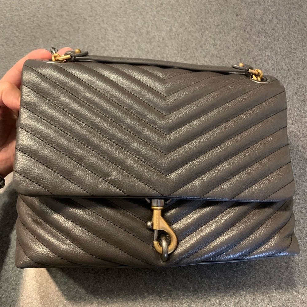 Rebecca Minkoff Dark Gray Edie Flap Bag